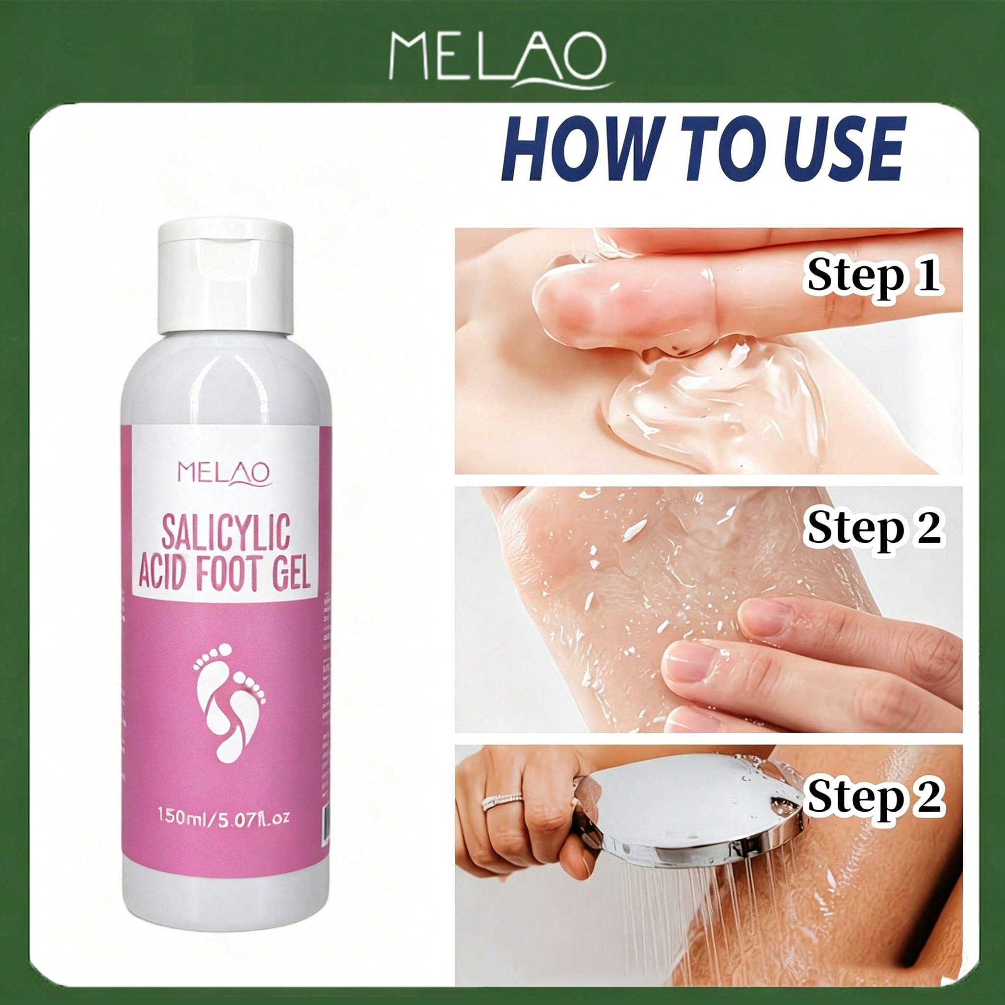 Glycolic Acid Exfoliant - MELAO Salisilik Asit Ayak Jeli -