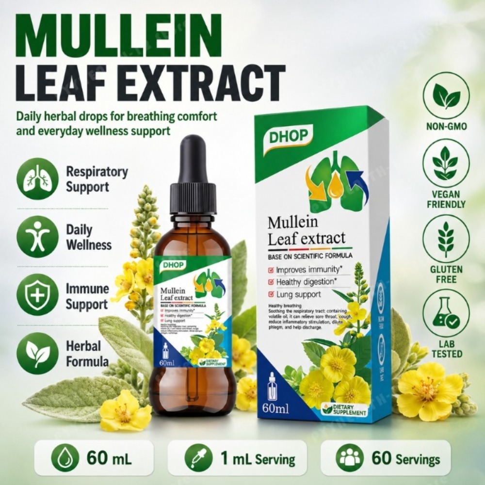 Licorice Root Extract - Mullein Yaprağı Ekstresi Damlaları 60ml, Meyankökü