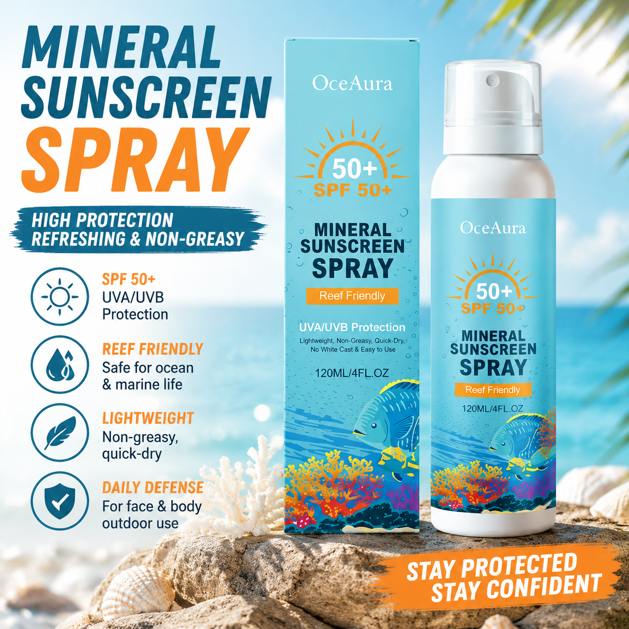 Face Mist Mineral - Reef Safe Mineral Güneş Koruyucu Sprey